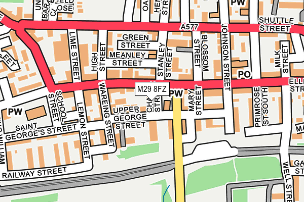 M29 8FZ map - OS OpenMap – Local (Ordnance Survey)