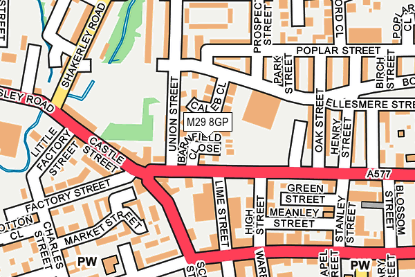 M29 8GP map - OS OpenMap – Local (Ordnance Survey)