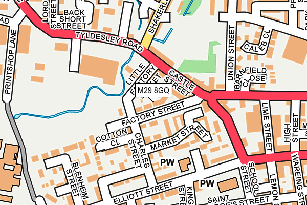 M29 8GQ map - OS OpenMap – Local (Ordnance Survey)