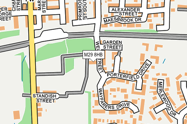 M29 8HB map - OS OpenMap – Local (Ordnance Survey)