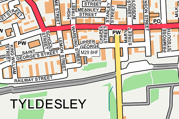 M29 8HF map - OS OpenMap – Local (Ordnance Survey)