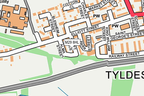 M29 8HL map - OS OpenMap – Local (Ordnance Survey)