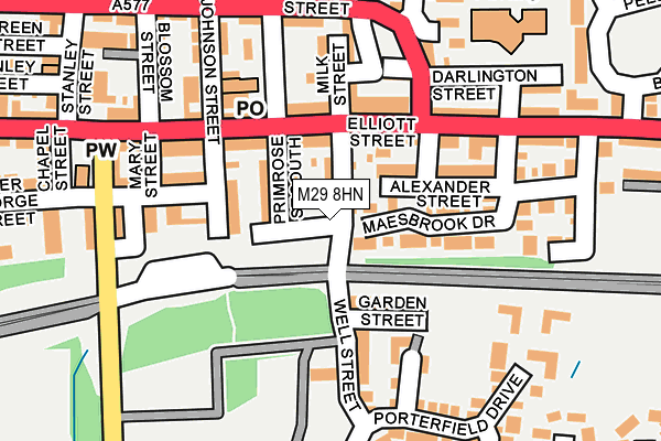 M29 8HN map - OS OpenMap – Local (Ordnance Survey)