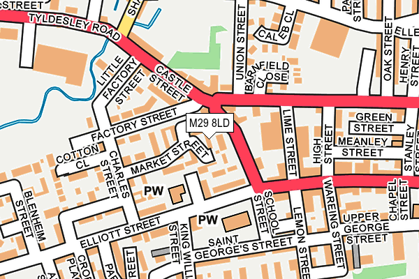 M29 8LD map - OS OpenMap – Local (Ordnance Survey)