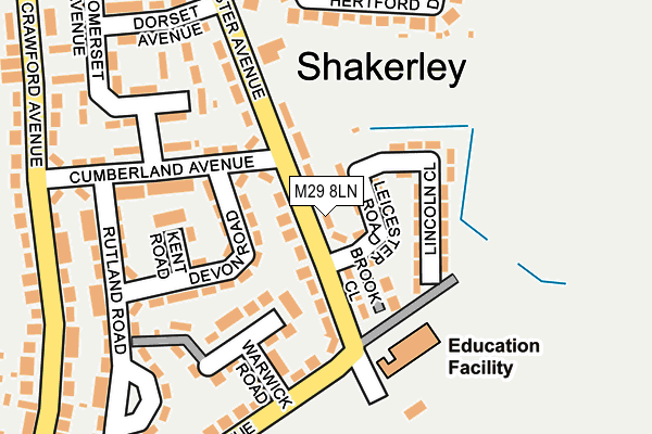 M29 8LN map - OS OpenMap – Local (Ordnance Survey)