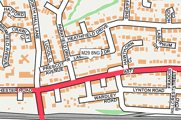 M29 8NG map - OS OpenMap – Local (Ordnance Survey)