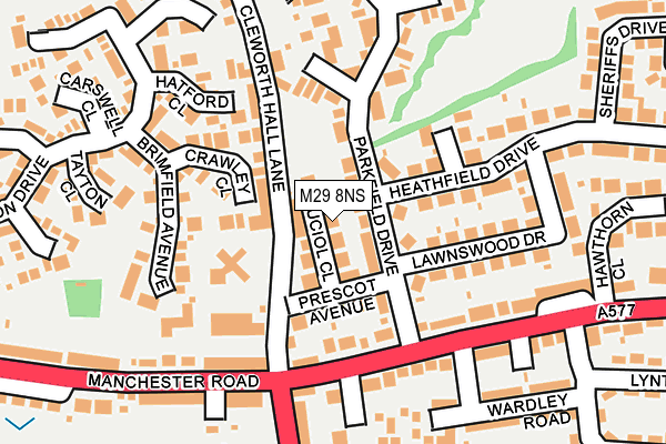 M29 8NS map - OS OpenMap – Local (Ordnance Survey)