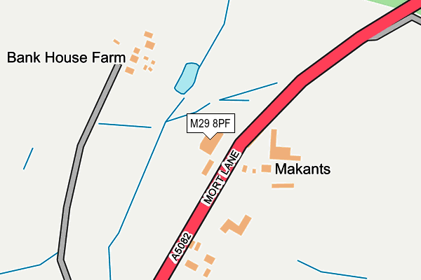 M29 8PF map - OS OpenMap – Local (Ordnance Survey)