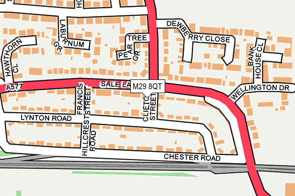 M29 8QT map - OS OpenMap – Local (Ordnance Survey)