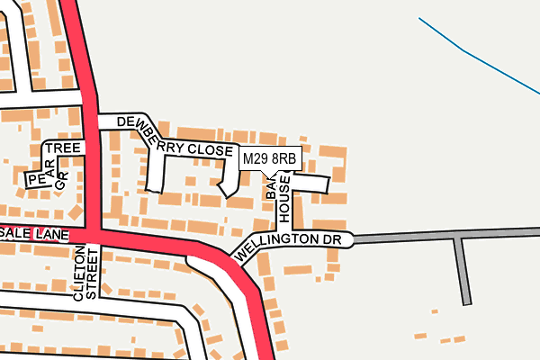 M29 8RB map - OS OpenMap – Local (Ordnance Survey)