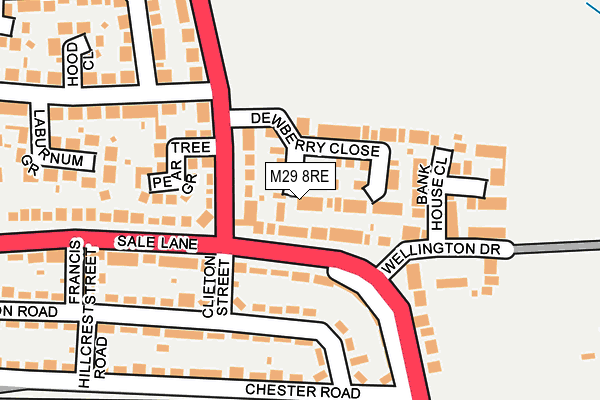 M29 8RE map - OS OpenMap – Local (Ordnance Survey)