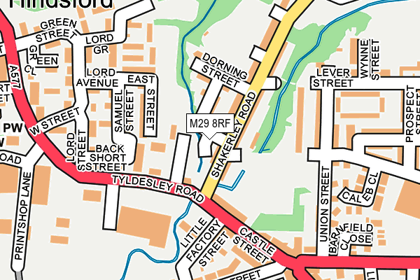 M29 8RF map - OS OpenMap – Local (Ordnance Survey)