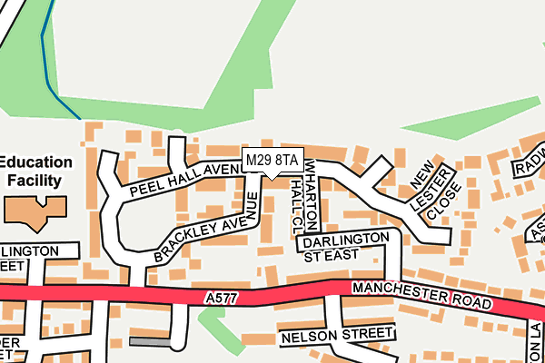 M29 8TA map - OS OpenMap – Local (Ordnance Survey)