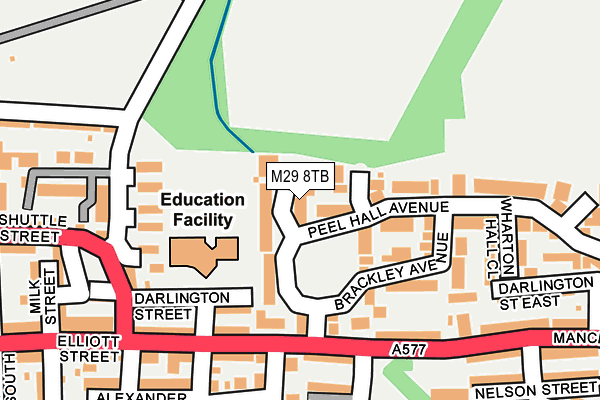 M29 8TB map - OS OpenMap – Local (Ordnance Survey)