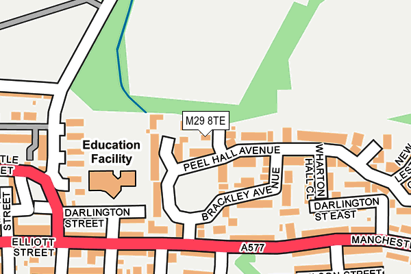 M29 8TE map - OS OpenMap – Local (Ordnance Survey)