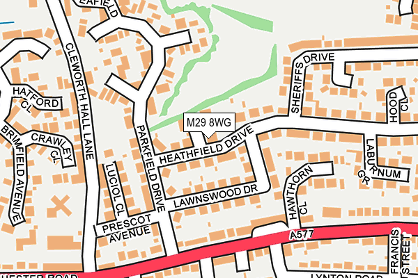 M29 8WG map - OS OpenMap – Local (Ordnance Survey)