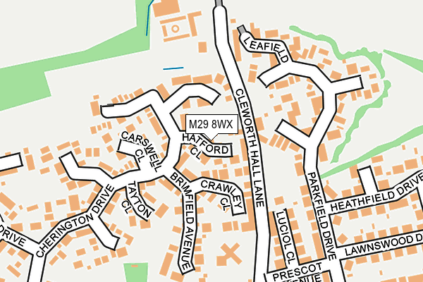 M29 8WX map - OS OpenMap – Local (Ordnance Survey)