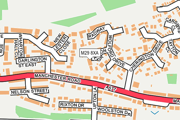 M29 8XA map - OS OpenMap – Local (Ordnance Survey)