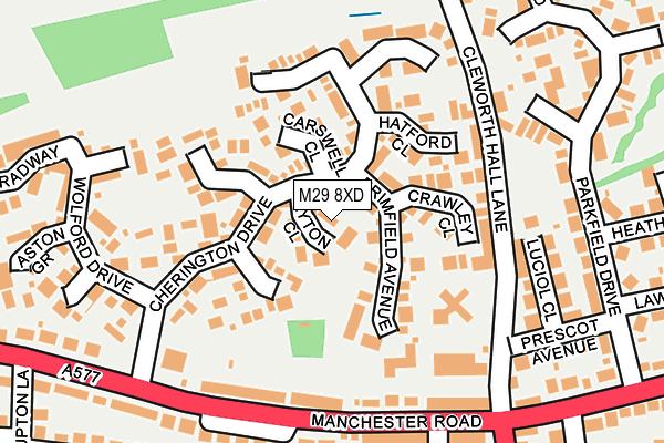 M29 8XD map - OS OpenMap – Local (Ordnance Survey)