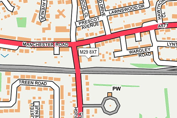 M29 8XT map - OS OpenMap – Local (Ordnance Survey)