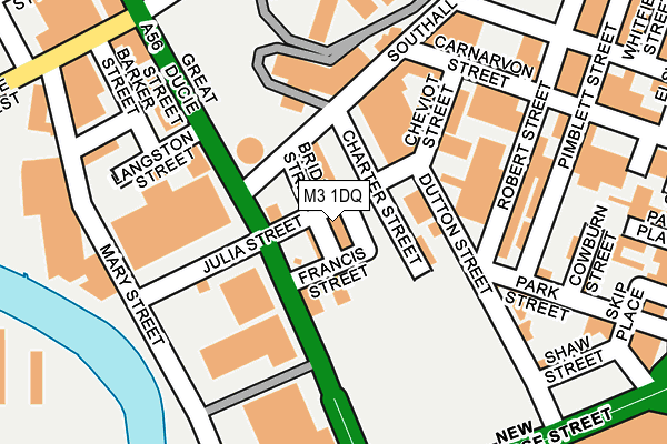 M3 1DQ map - OS OpenMap – Local (Ordnance Survey)