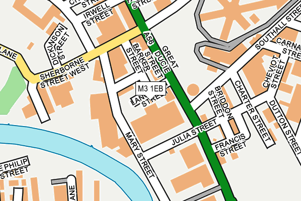 M3 1EB map - OS OpenMap – Local (Ordnance Survey)