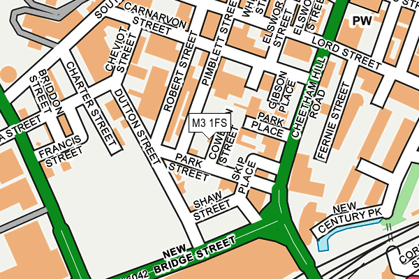 M3 1FS map - OS OpenMap – Local (Ordnance Survey)