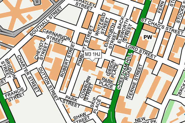 M3 1HJ map - OS OpenMap – Local (Ordnance Survey)