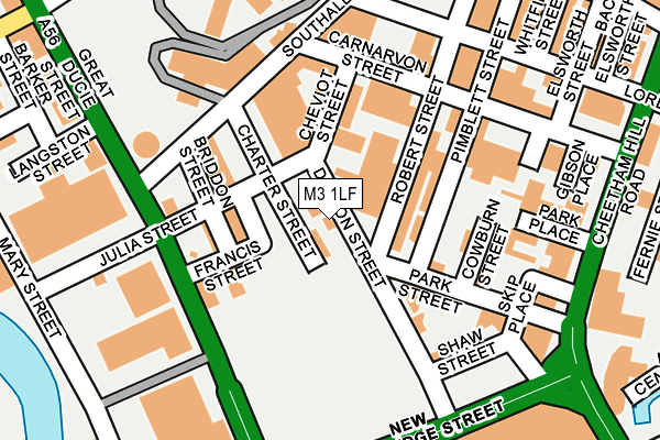 M3 1LF map - OS OpenMap – Local (Ordnance Survey)