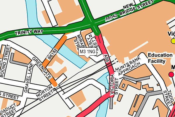 M3 1NG map - OS OpenMap – Local (Ordnance Survey)