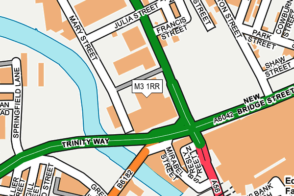 M3 1RR map - OS OpenMap – Local (Ordnance Survey)