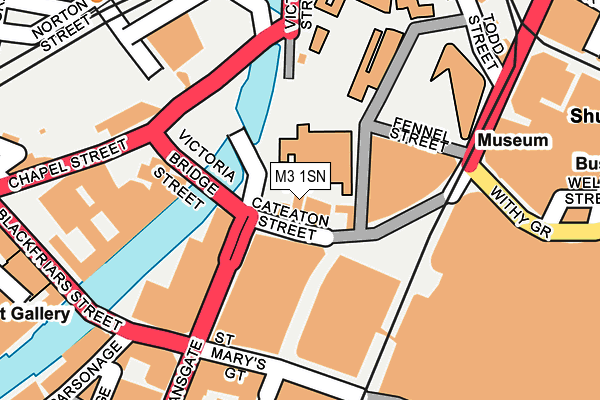 M3 1SN map - OS OpenMap – Local (Ordnance Survey)