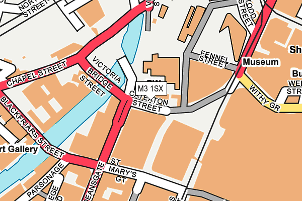 M3 1SX map - OS OpenMap – Local (Ordnance Survey)