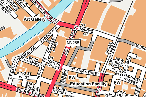 M3 2BB map - OS OpenMap – Local (Ordnance Survey)