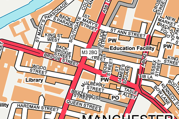 M3 2BQ map - OS OpenMap – Local (Ordnance Survey)