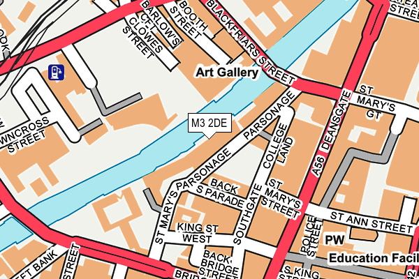 M3 2DE map - OS OpenMap – Local (Ordnance Survey)