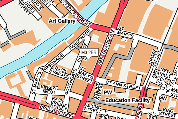 M3 2ER map - OS OpenMap – Local (Ordnance Survey)