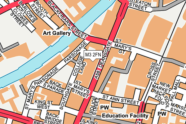 M3 2FN map - OS OpenMap – Local (Ordnance Survey)