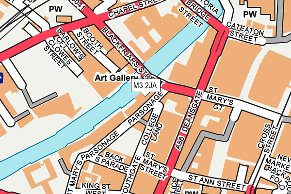 M3 2JA map - OS OpenMap – Local (Ordnance Survey)