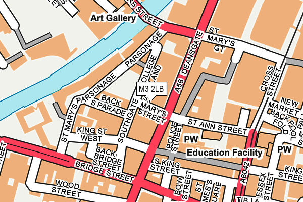 M3 2LB map - OS OpenMap – Local (Ordnance Survey)