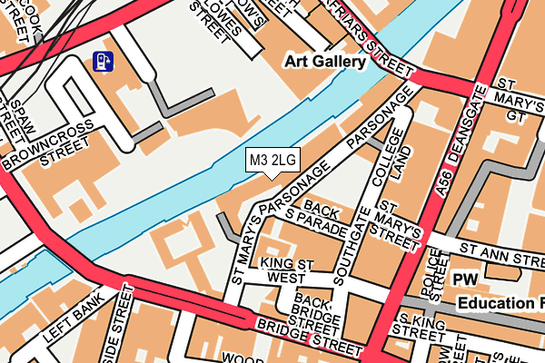 M3 2LG map - OS OpenMap – Local (Ordnance Survey)