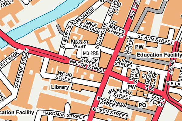 M3 2RB map - OS OpenMap – Local (Ordnance Survey)