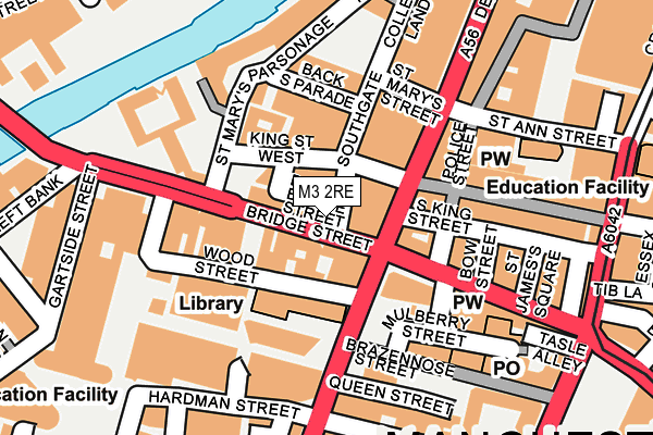 M3 2RE map - OS OpenMap – Local (Ordnance Survey)