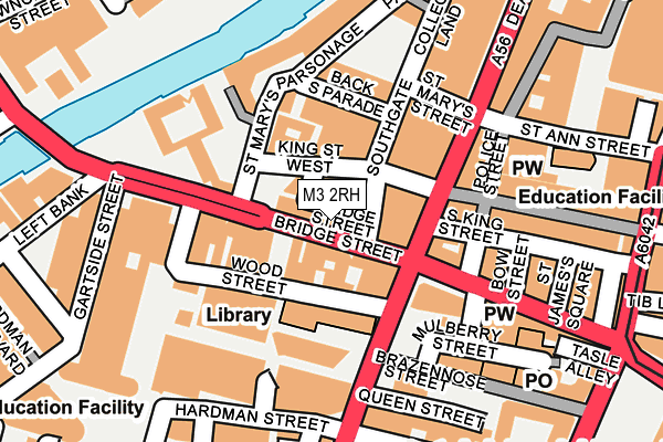 M3 2RH map - OS OpenMap – Local (Ordnance Survey)