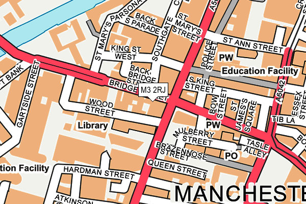 M3 2RJ map - OS OpenMap – Local (Ordnance Survey)