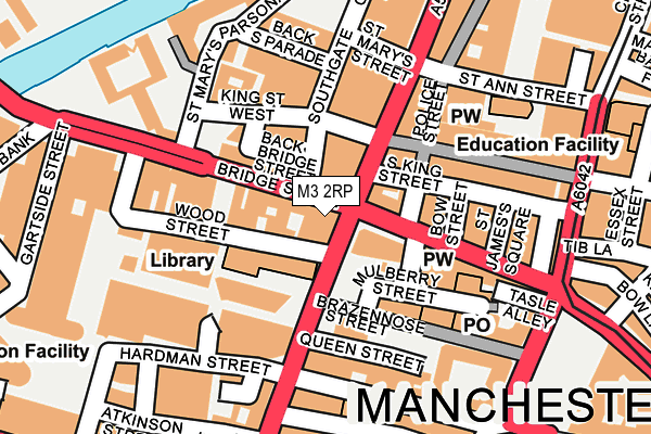 M3 2RP map - OS OpenMap – Local (Ordnance Survey)