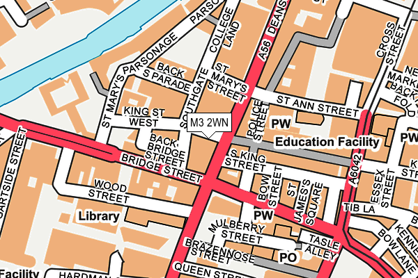 M3 2WN map - OS OpenMap – Local (Ordnance Survey)