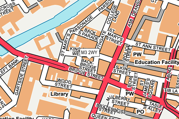 M3 2WY map - OS OpenMap – Local (Ordnance Survey)