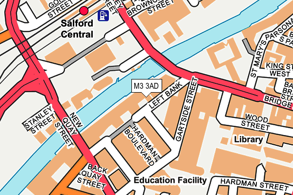 M3 3AD map - OS OpenMap – Local (Ordnance Survey)