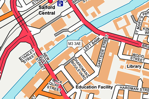 M3 3AE map - OS OpenMap – Local (Ordnance Survey)